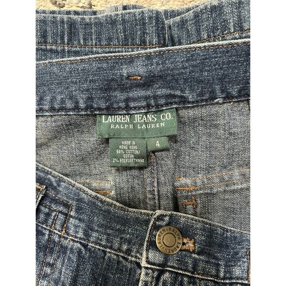 Vintage Ralph Lauren Skirt Women's Size 4 Denim Blue Jean Skirt Slit - Picture 5 of 5